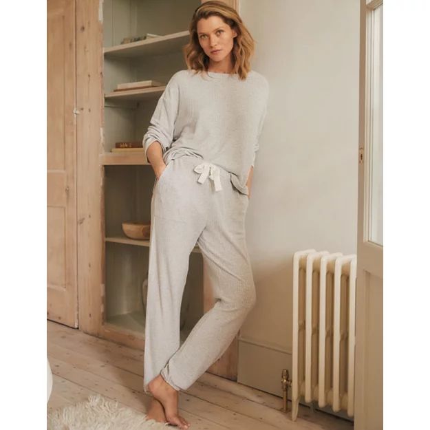 Oversized Waffle-Jersey Lounge Pyjama Set | The White Company (UK)