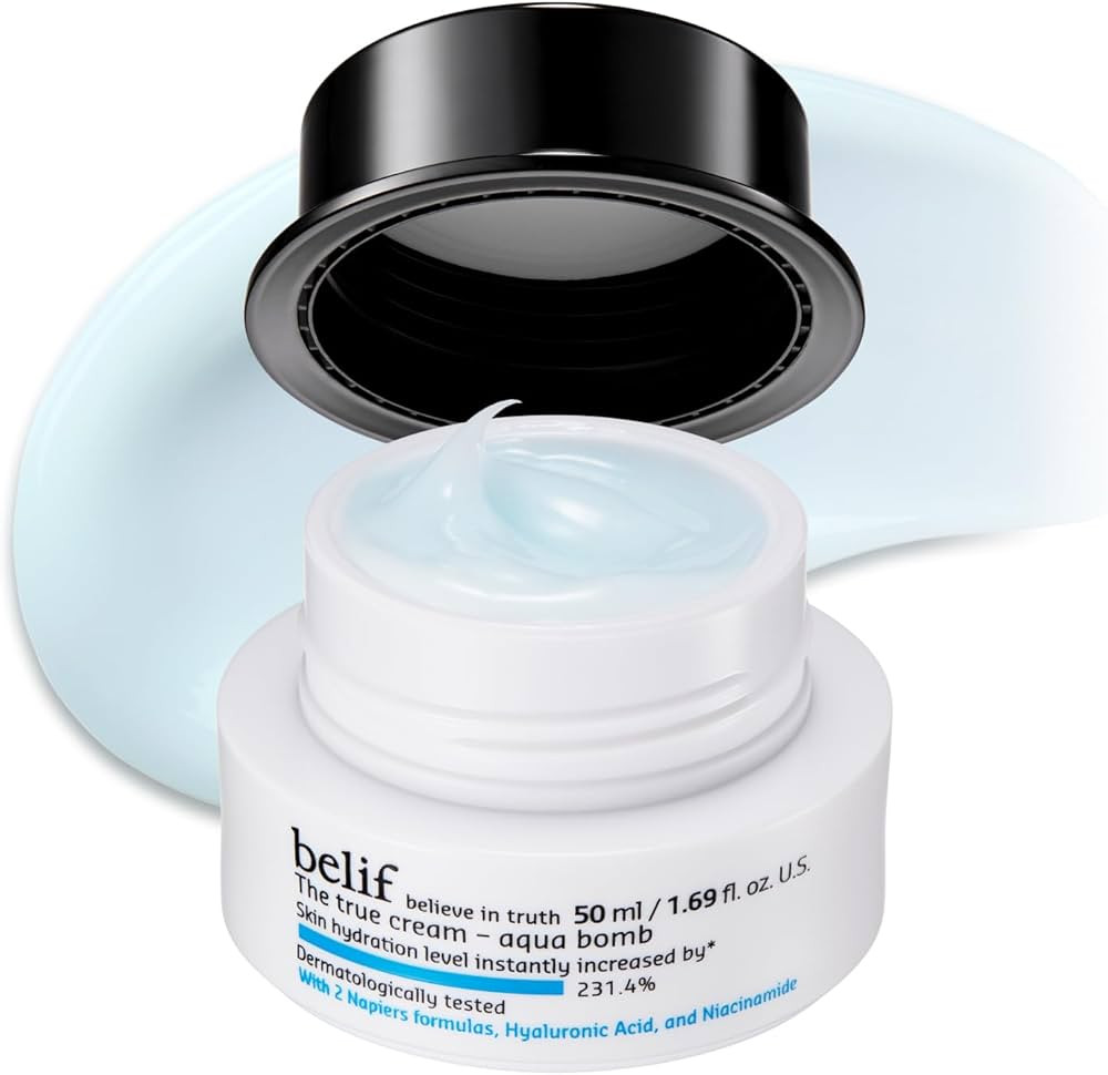 belif Aqua Bomb – Daily Niacinamide Hydrating Moisturizer, Lightweight Plumping Facial Cream wi... | Amazon (US)