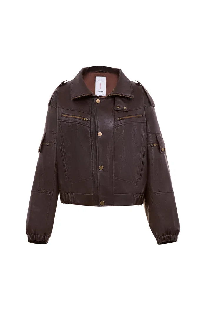 Raon Quilted Eco Leather Jacket | Fabrique