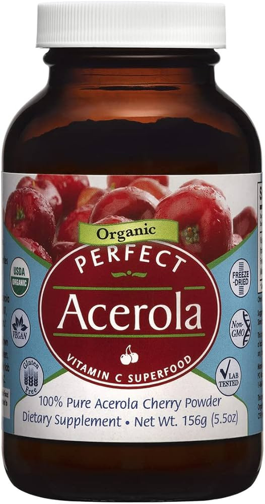 Perfect Supplements – Perfect Acerola Powder – 156 Grams – 100% Pure Acerola Cherry – All... | Amazon (US)