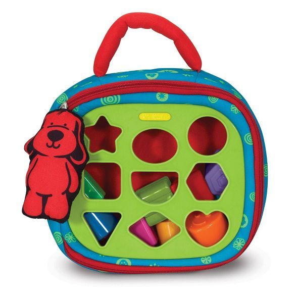Melissa &#38; Doug K&#39;s Kids Take-Along Shape Sorter Baby Toy With 2-Sided Activity Bag and 9 ... | Target