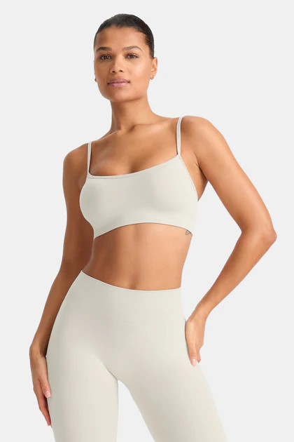 SCULPT SEAMLESS BANDEAU SPORTS BRA - CHAI MARL | TALA (UK)