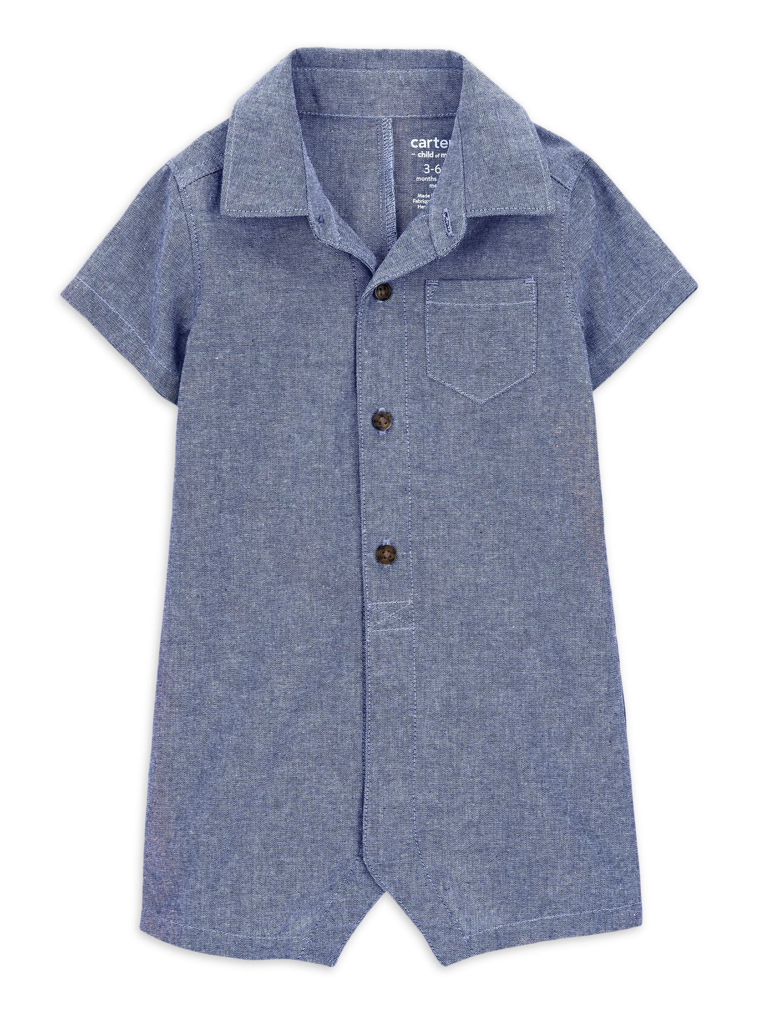 Carter's Child of Mine Baby Boy Romper, One-Piece, Sizes 0/3-12 Months | Walmart (US)