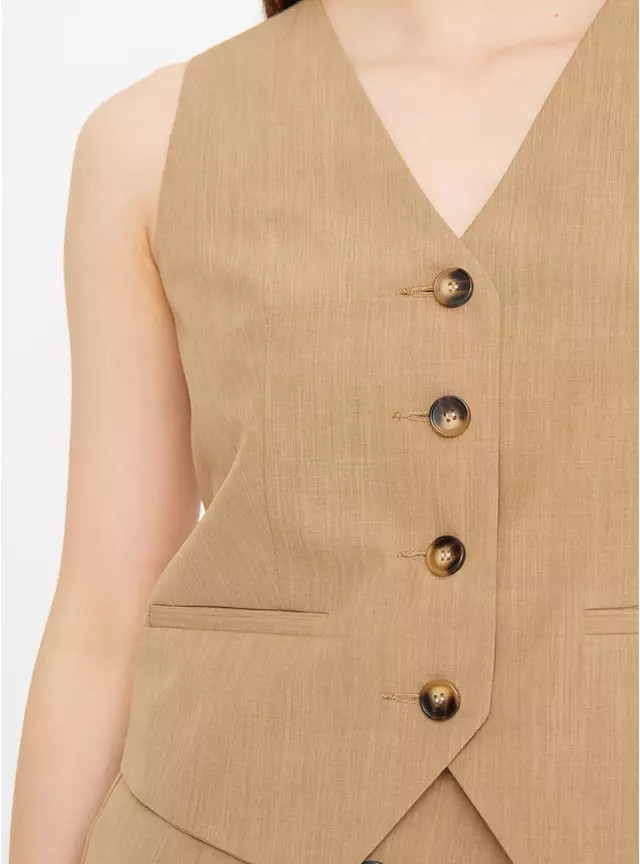 Buy Stone Textured Coord Waistcoat 14 | Blazers | Tu | Tu Clothing