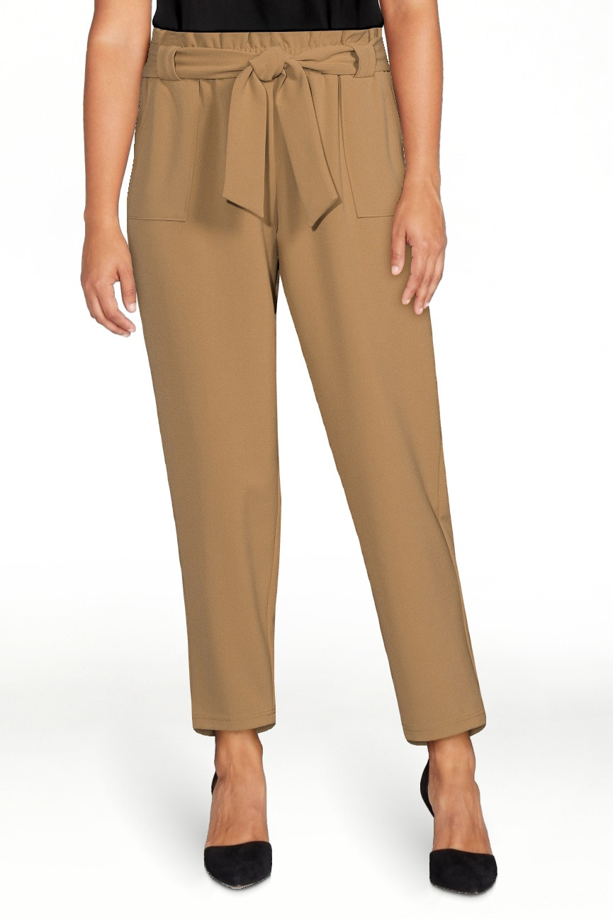 Nine.Eight Women’s Cropped Paper Bag Waist Pants | Walmart (US)