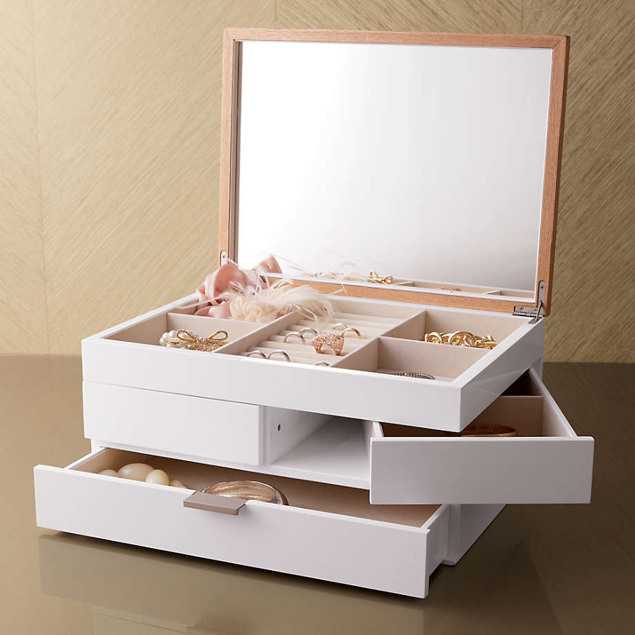 Selma White Jewelry Box + Reviews | Crate & Barrel | Crate & Barrel