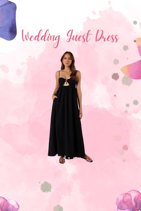 Wedding guest dress
Black dress 
Maxi dress 

#LTKSeasonal #LTKStyleTip