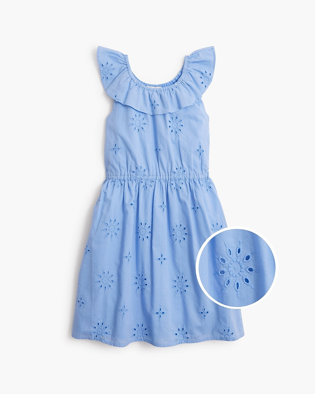 Girls' ruffleneck eyelet dress | J.Crew Factory