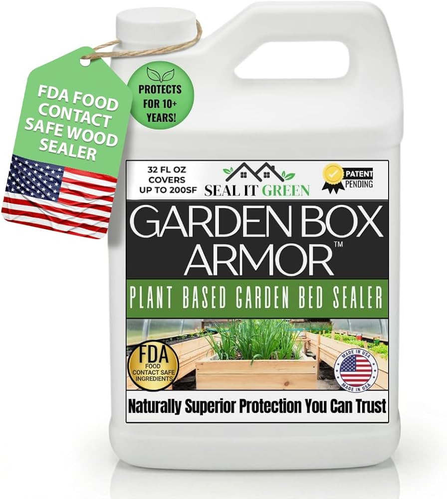 Garden Box Sealer | FDA Food Contact Safe Plant-Based Wood Sealant for Raised Bed, Planter & Pet ... | Amazon (US)