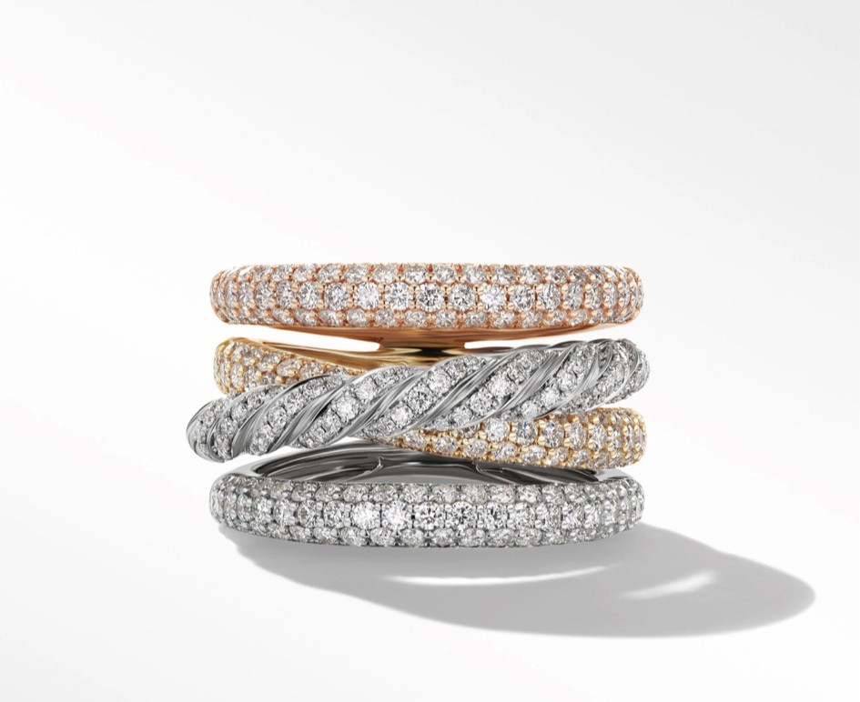 David Yurman Pavéflex Four Row Ring in 18K Gold with Diamonds, ring 

#LTKFind