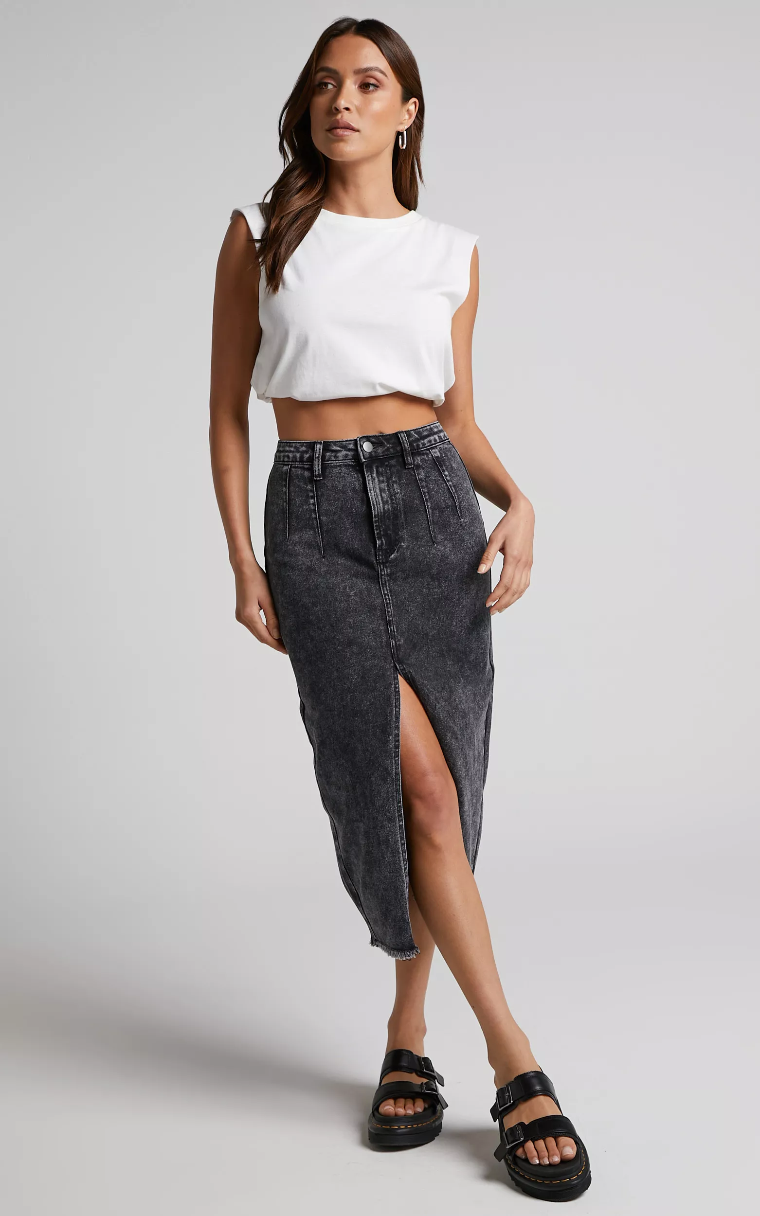 Extra High-Waisted Jean Midi Skirt … curated on LTK