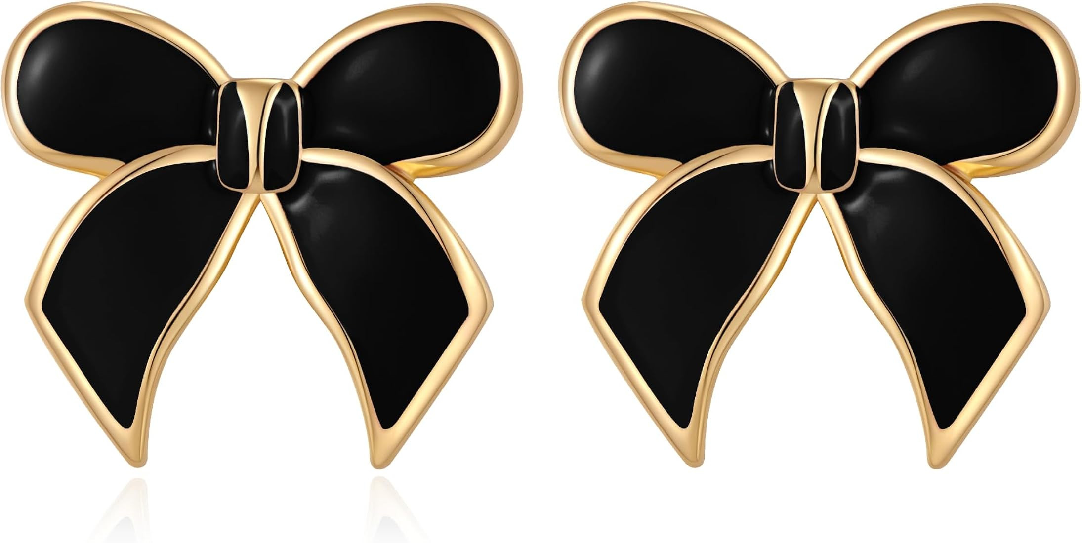 YUJIE Gold Bow Earrings for Women Teen Pink Bowtie Dainty Long Tassel Drop Stud Trendy Statement ... | Amazon (US)