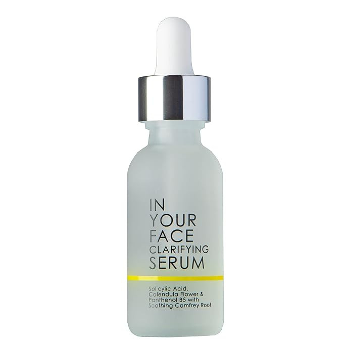 In Your Face CLARIFYING SERUM - BHA Leave-on Exfoliant, Salicylic Acid, Calendula Flower, Panthen... | Amazon (US)