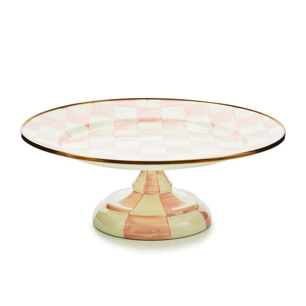 Rosy Check Small Pedestal Platter | MacKenzie-Childs