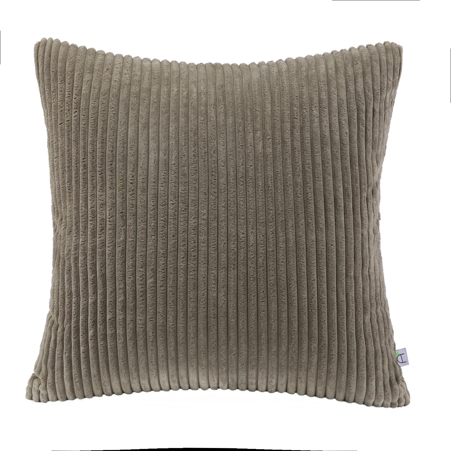 Phantoscope Soft Corduroy Striped Velvet 18" x 18" Light Coffee Decorative Throw Pillow, 1 Pack - Walmart.com | Walmart (US)