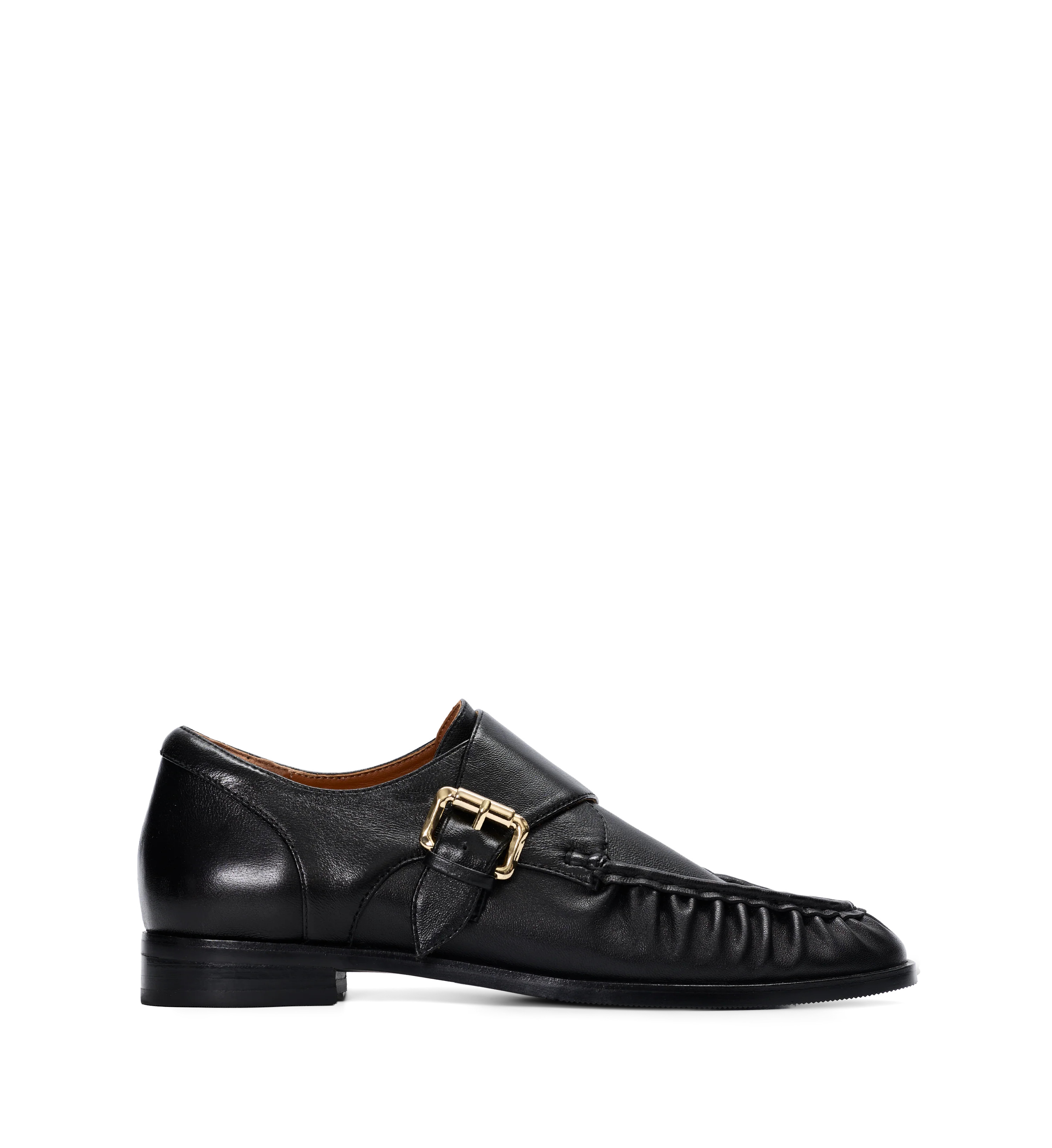 Curruca Black Leather Monks & Laceups | Bared Footwear | Bared Footwear