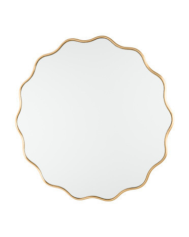 31.5in Round Scalloped Mirror | TJ Maxx