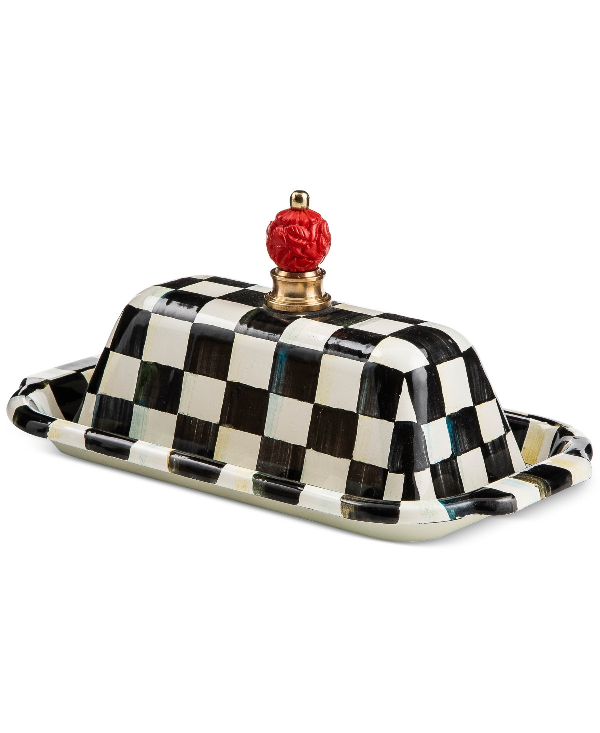 Mackenzie-Childs Courtly Check Butter Box | Macy's