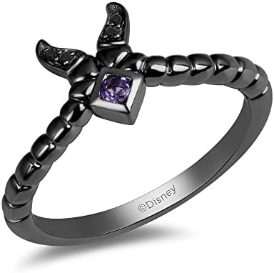 Enchanted Disney Fine Jewelry Maleficent Villain Ring for Women | Black Rhodium over Sterling Sil... | Amazon (US)