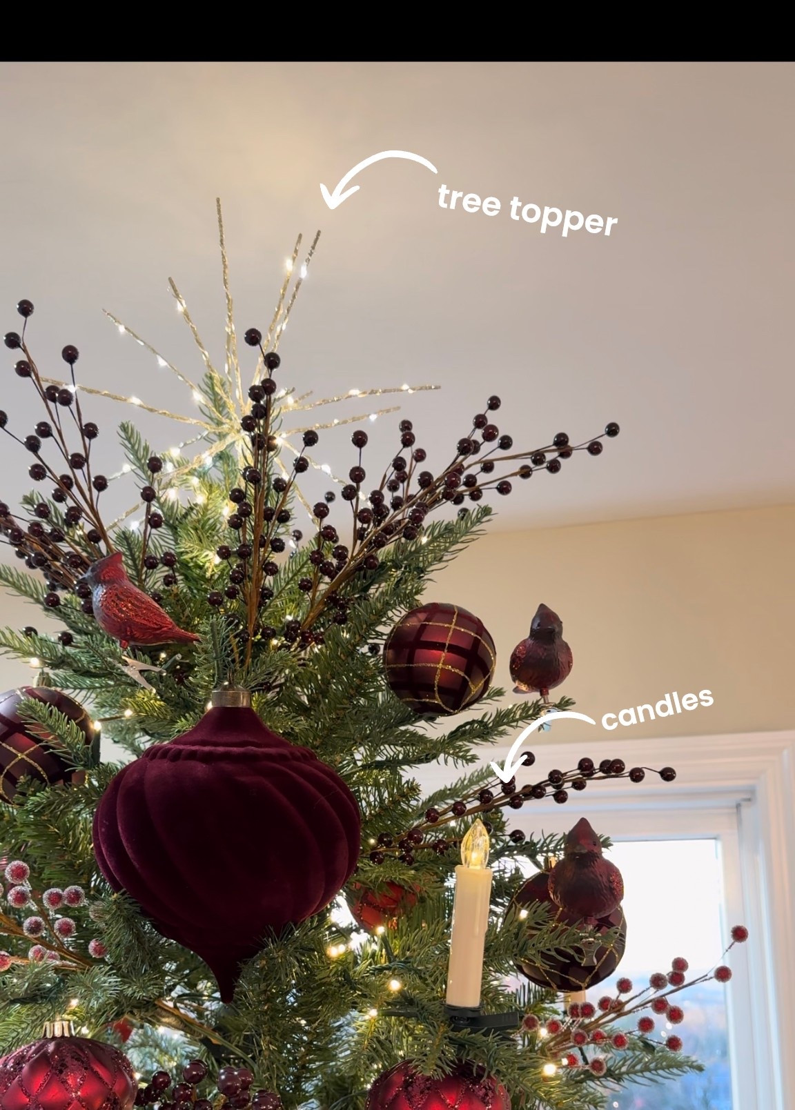 Christmas tree light up star topper and clip on candles! 

#LTKSeasonal #LTKHome