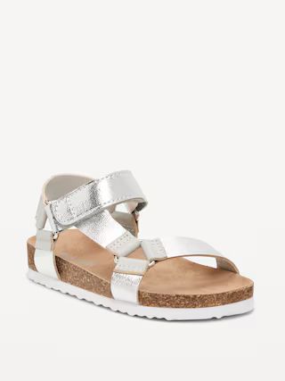 Metallic Faux-Leather Strap Sandals for Toddler Girls | Old Navy (US)