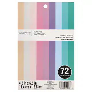 Pastel Pearlized 4.5" x 6.5" Paper Pad by Recollections™, 72 Sheets | Michaels | Michaels Stores
