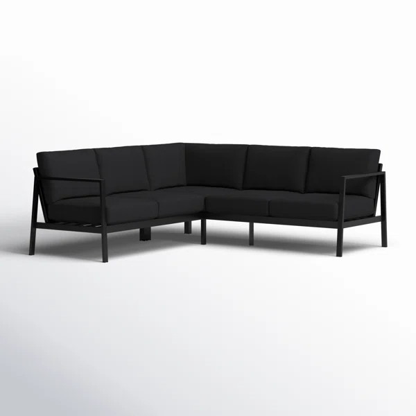 Armando 78'' Aluminum Outdoor Patio Sectional with Sunbrella® Cushions | Wayfair North America