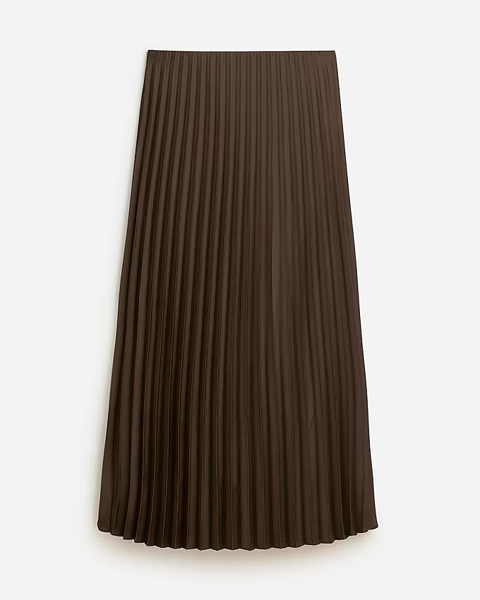 Pleated pull-on midi skirt | J. Crew US