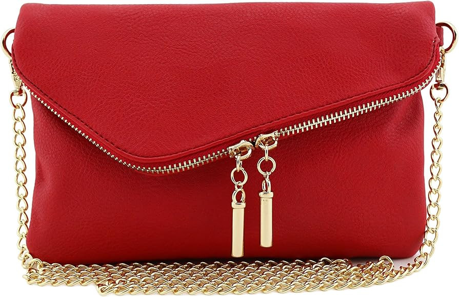 Envelope Wristlet Clutch Crossbody Bag with Chain Strap | Amazon (US)