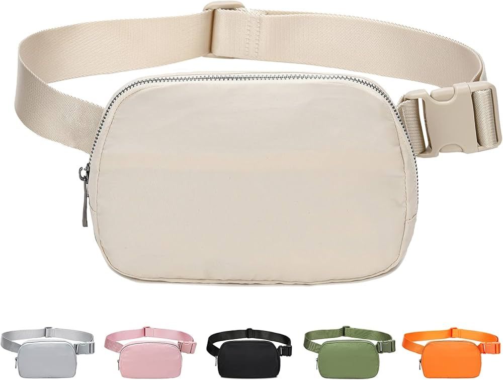 Belt Bag for Women Unisex Fanny Packs with Adjustable Strap Small Crossbody Black Fanny Pack Fash... | Amazon (US)