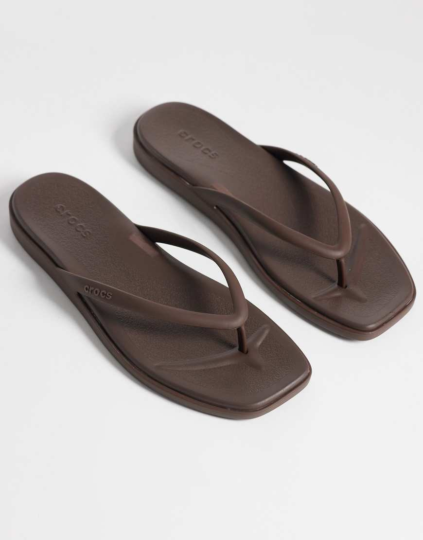 Crocs Miami flip flops in coffee-Brown | ASOS (Global)