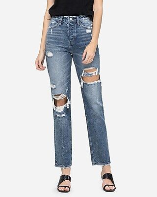 Flying Monkey Super High Waisted Straight Jeans | Express