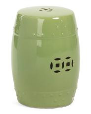 18in Cutout Classic Ceramic Decorative Barrel Stool | TJ Maxx