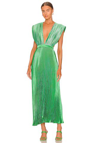 L'IDEE Gala Midi Dress in Bright Green from Revolve.com | Revolve Clothing (Global)