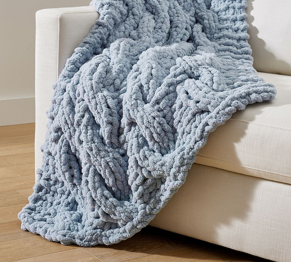 Plush Colossal Handknit Throw | Pottery Barn (US)
