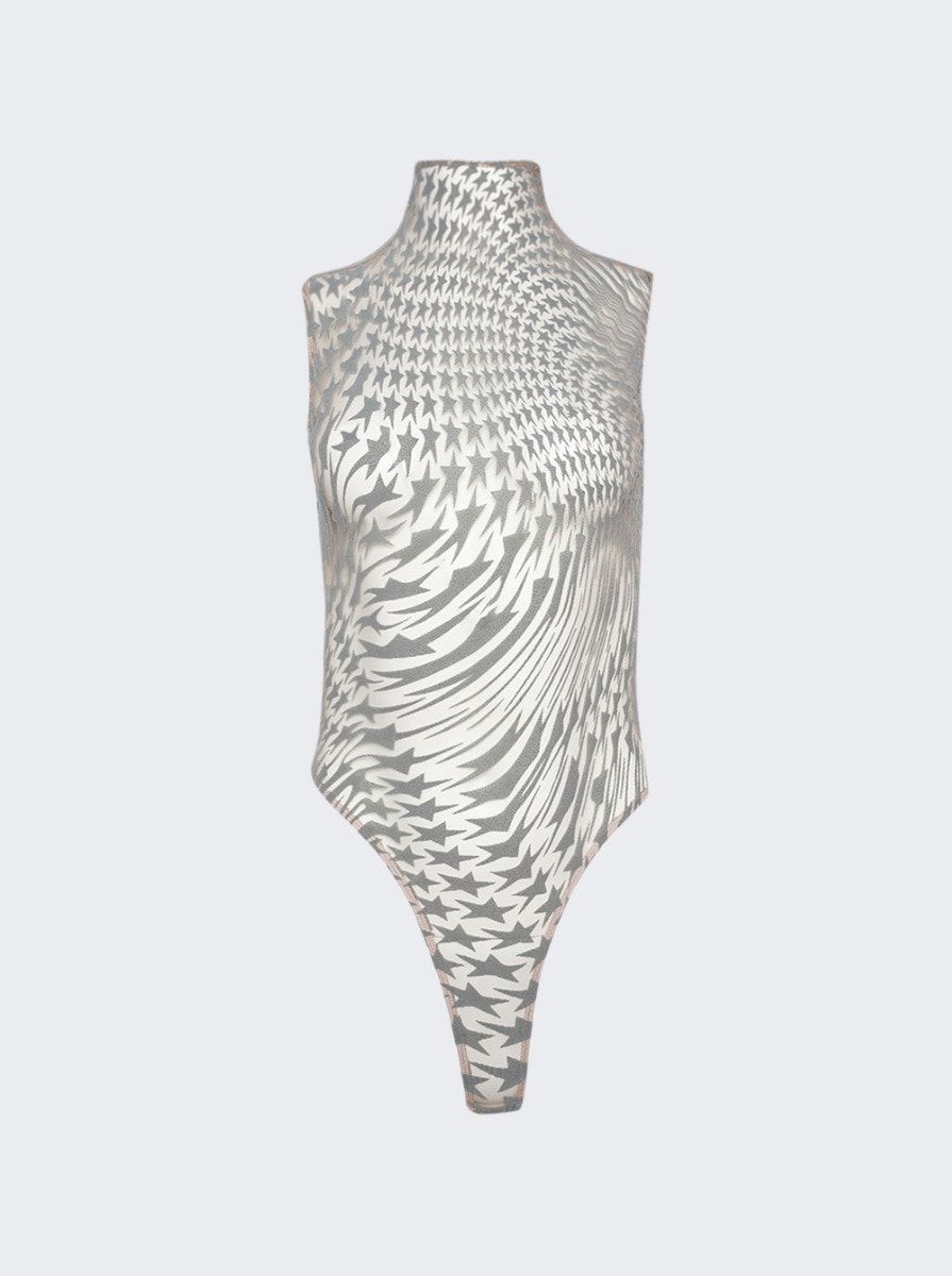 Star Print Bodysuit Nude 01 And Graphite  | The Webster | The Webster