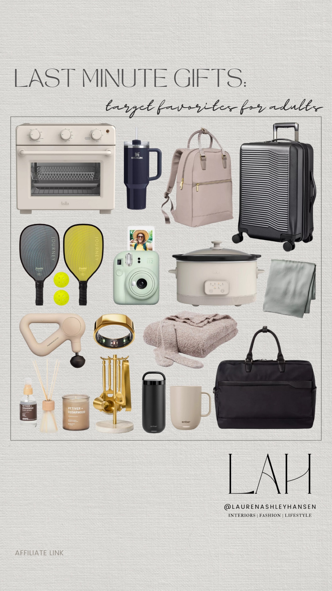 Target favorites for adults! All of these finds are available for drive up or shipping and will arrive before Christmas! Finds for the jetsetter, fitness lover, cook, and more! 

#LTKGiftGuide #LTKHoliday