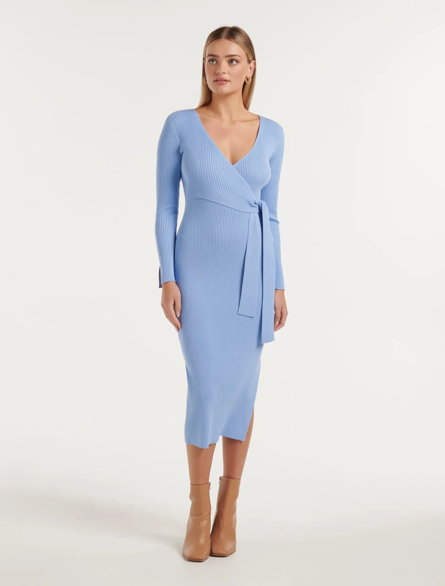 Rosie Tie-Front Knit Dress | Forever New (AU)