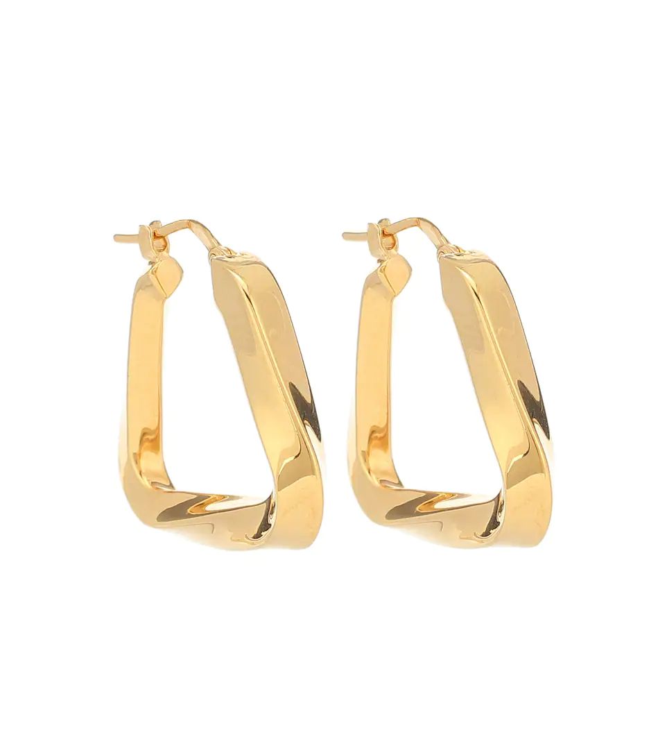 Gold-plated twisted hoop earrings | Mytheresa (DACH)