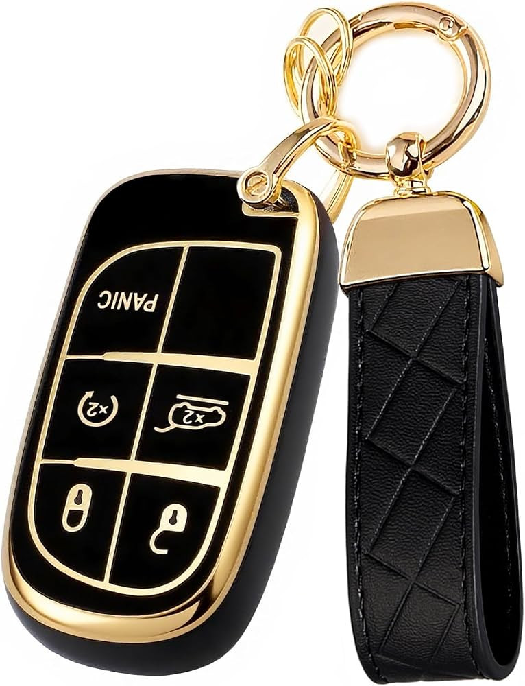 Key Fob Cover for Jeep - Premium Soft TPU Shell Full Protection Case with Keychain, Fits Grand Ch... | Amazon (US)