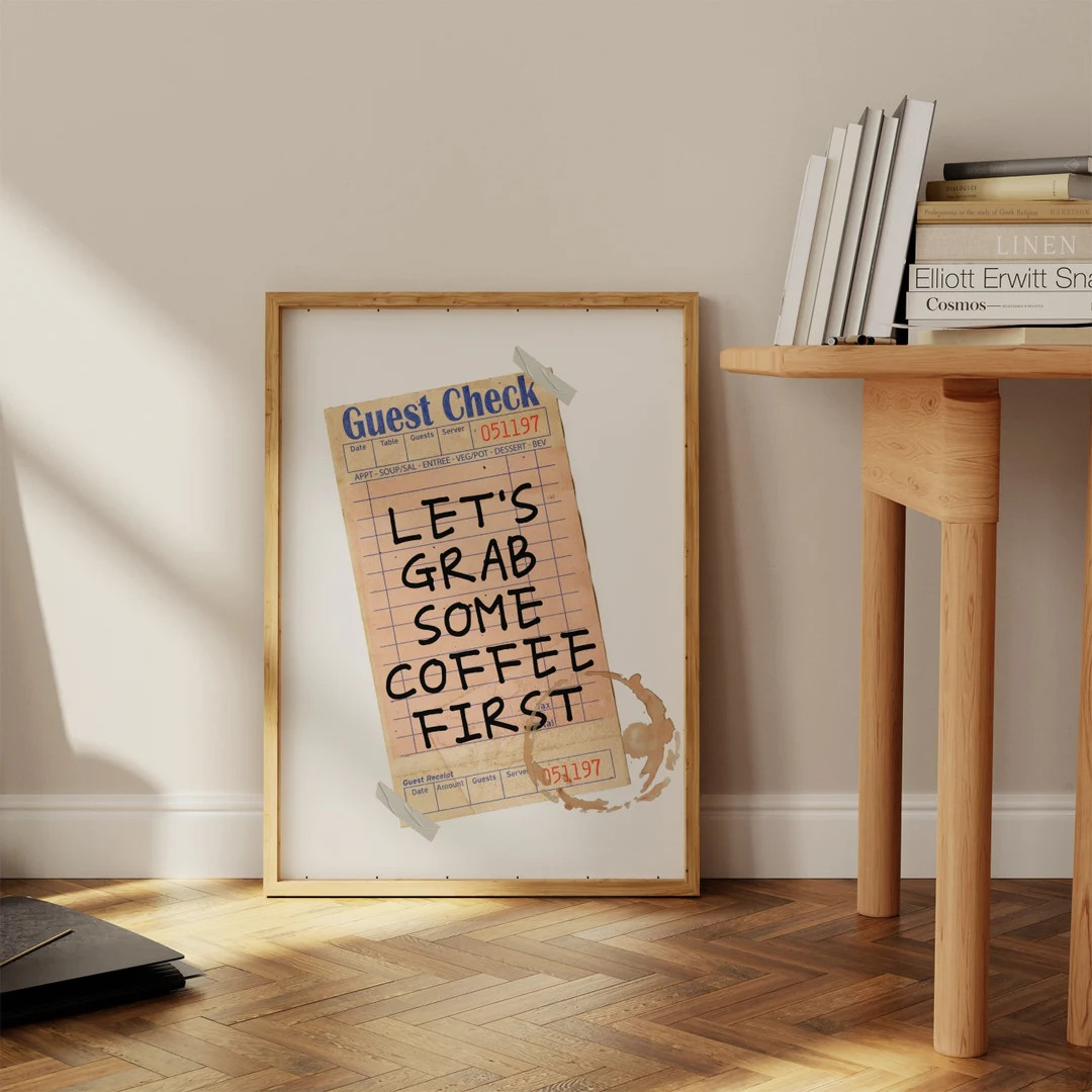 Trendy COFFEE GUEST CHECK Receipt Digital Guest Check - Etsy | Etsy (US)