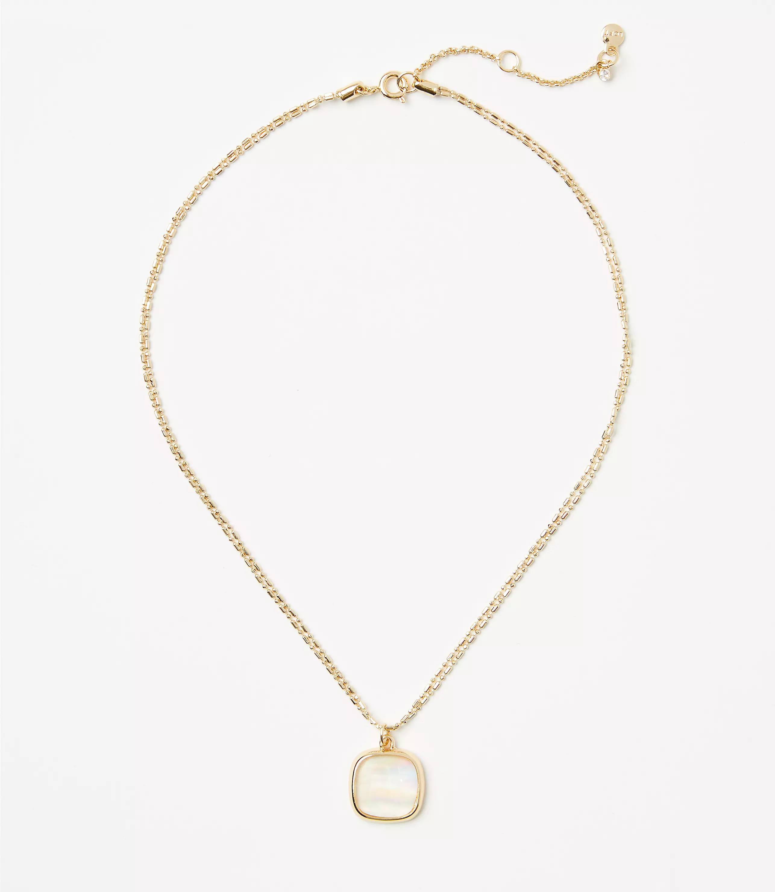Double Chain Pendant Necklace | LOFT