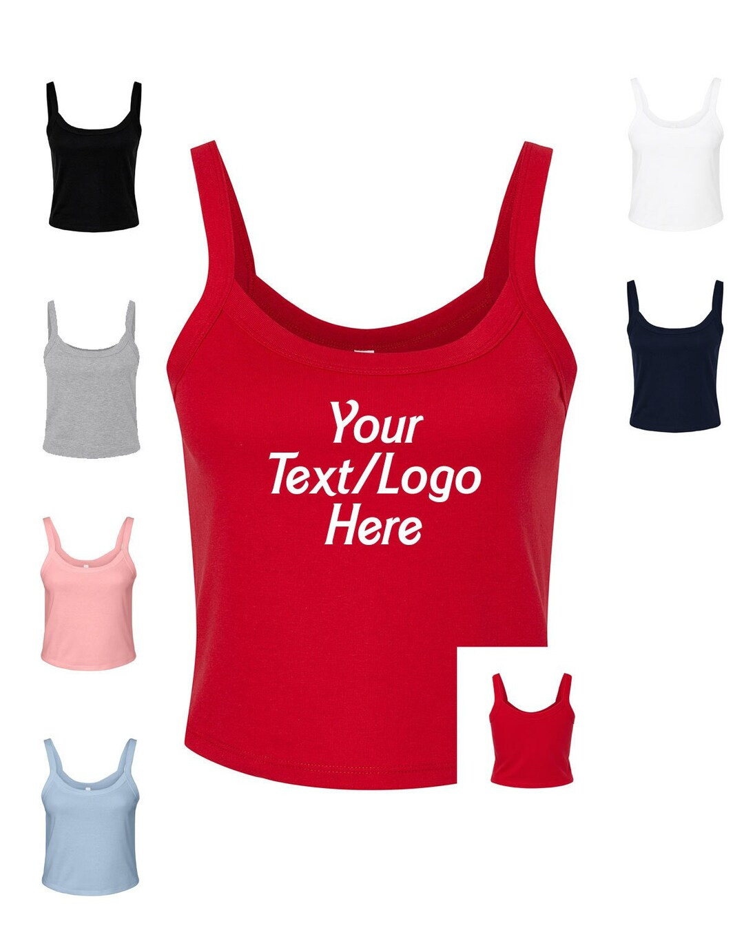 Custom BELLA + CANVAS - Women's Micro Rib Spaghetti Strap Tank - 1012 Vinyl or Glitter Print Cust... | Etsy (US)