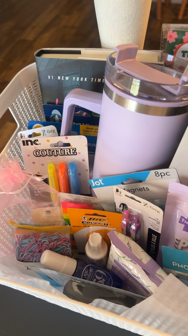 put together this cute lil basket for my cousins high school graduation party, she’s off to college this fall 🥹🫶🏼📝

#LTKFindsUnder100 #LTKFindsUnder50 #LTKFamily