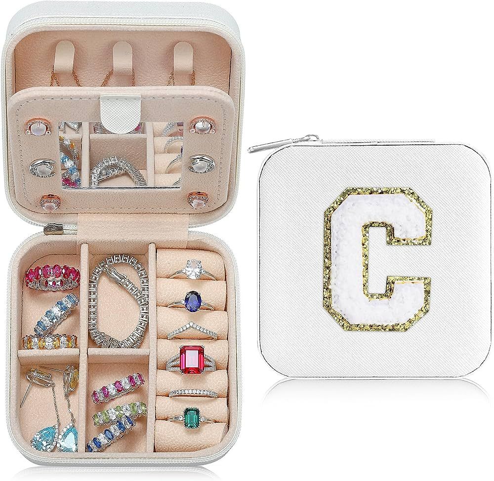 Parima Trendy Letter C Jewelry Case for Girls - Girls Trip Gifts Girls Jewelry Box | Teen Girls G... | Amazon (US)