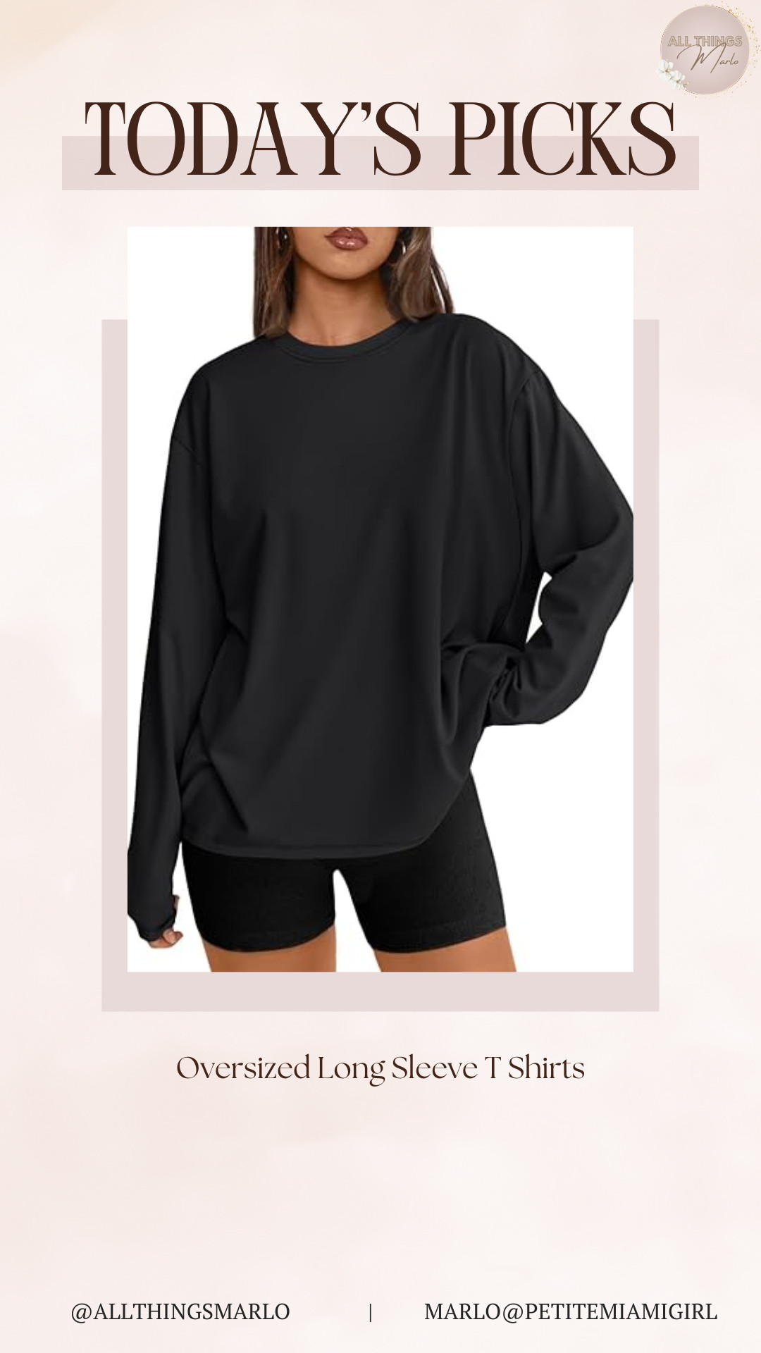 Oversized Long Sleeve T Shirts 

 #LTKootd #LTKSeasonal #LTKFindsUnder50