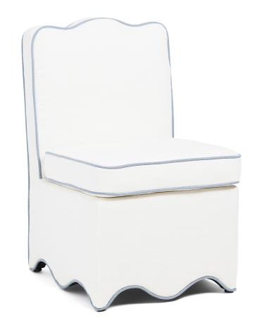 34in Scalloped Bottom Skirted Dining Chair | TJ Maxx