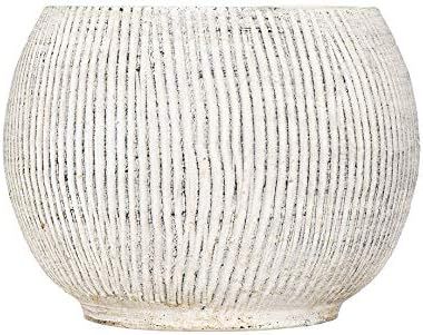 Creative Co-Op Distressed Cream Terracotta Planter with Fluted Texture | Amazon (US)