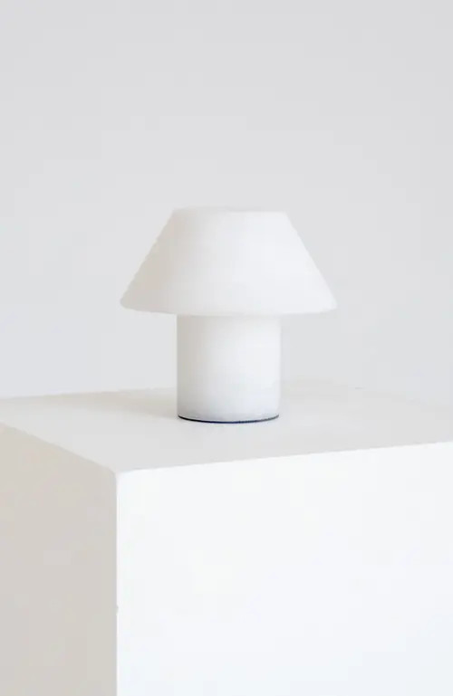 Brightech Alora 7" LED Alabaster White Natural Stone Desk Lamp in White Alabaster at Nordstrom | Nordstrom