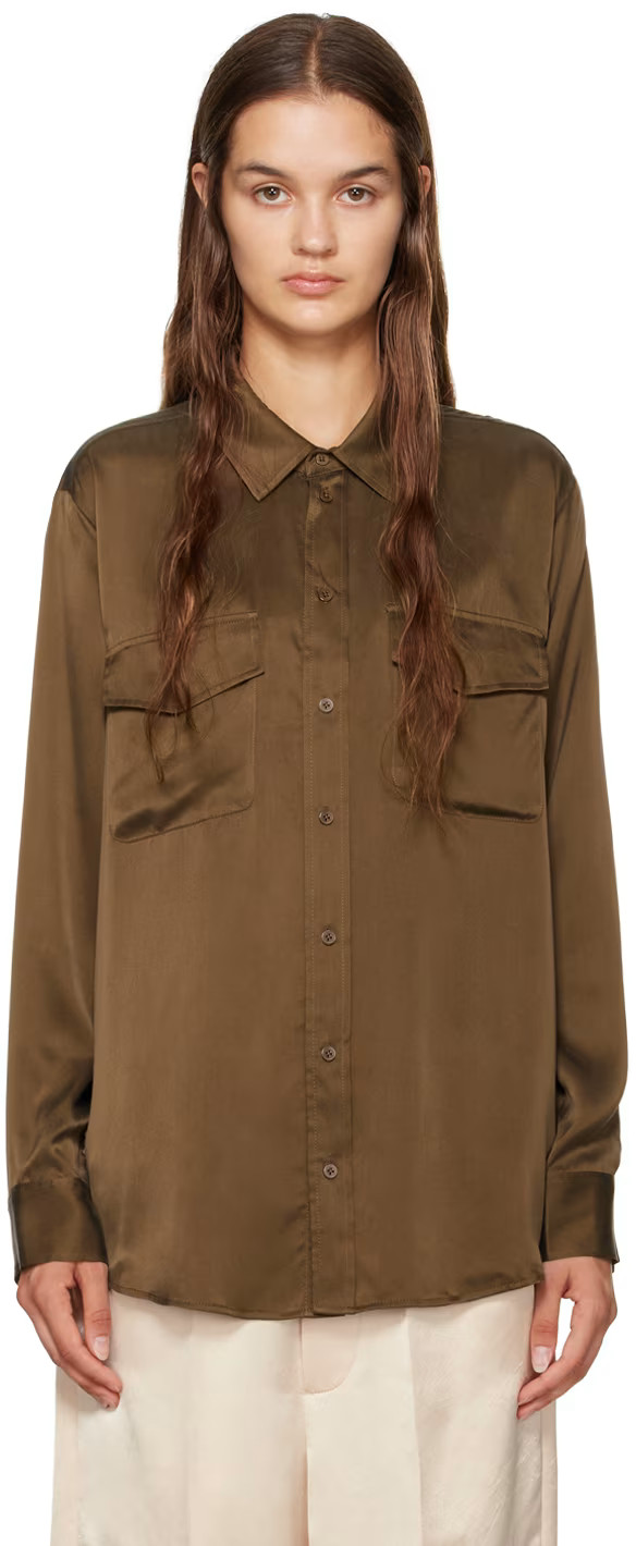Silk Laundry - Brown Boyfriend Shirt | SSENSE